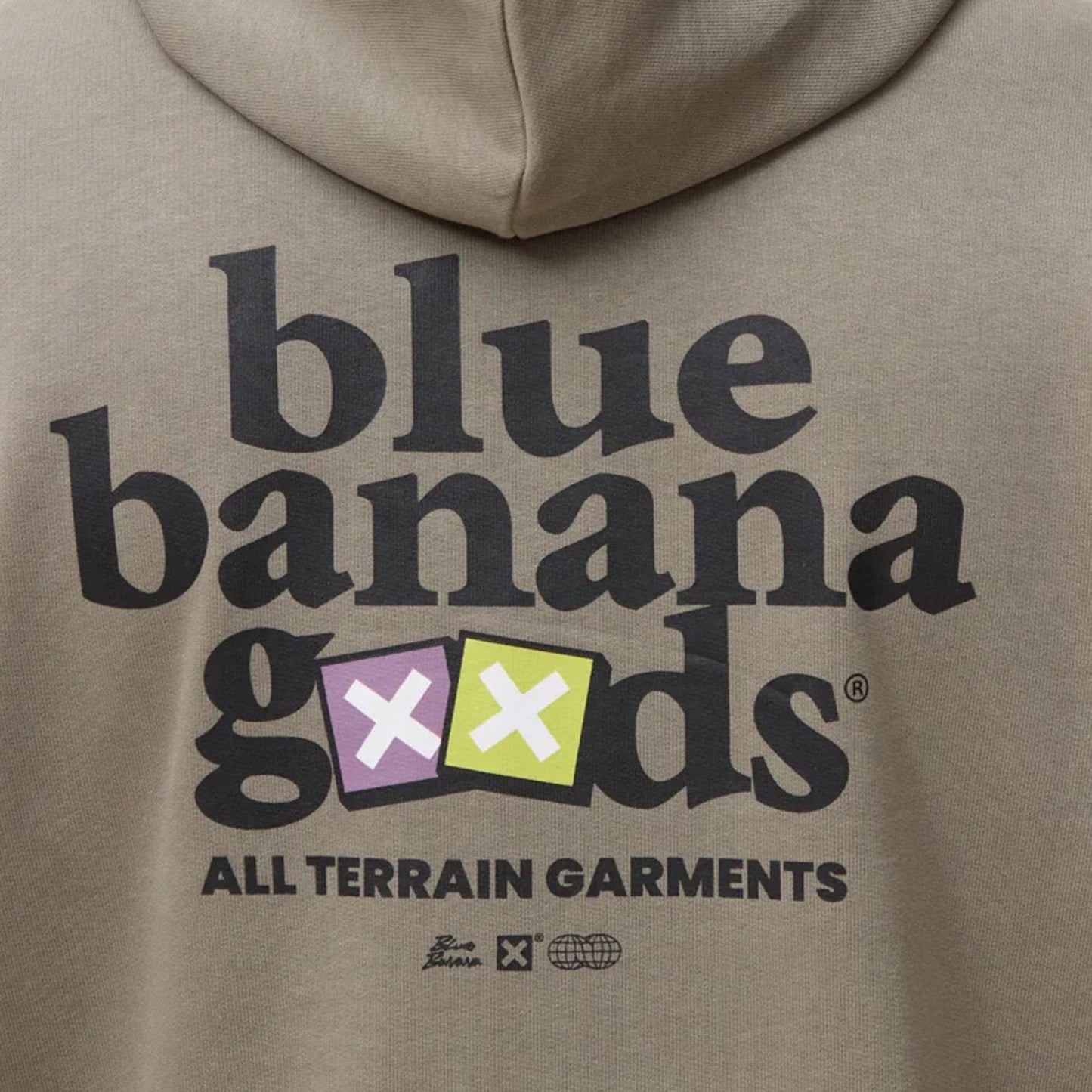Blue Banana Goods Full Zip Hoodie Olive Green  - SS26UG017GOOGR06