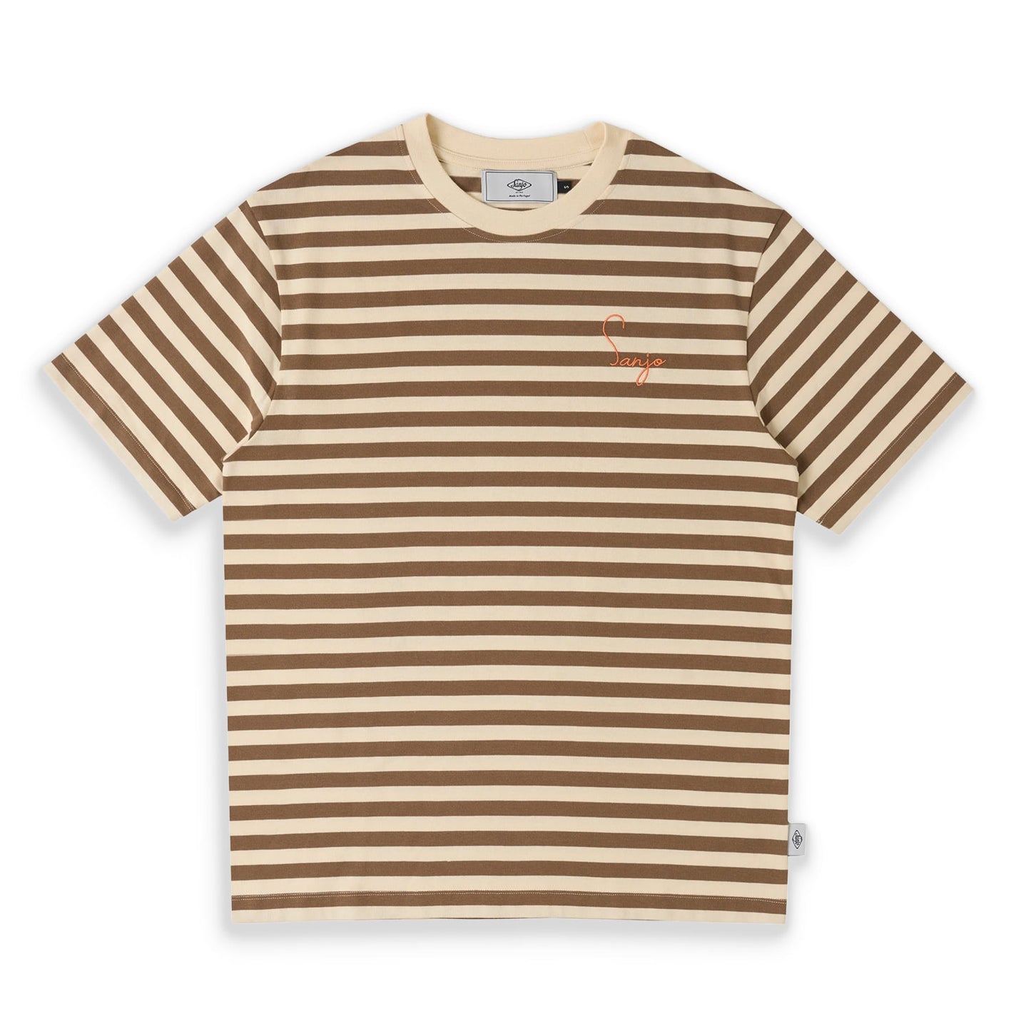 Sanjo Stripes 80 T-Shirt Cappucino Ecru  - SS26_1S8_CAP