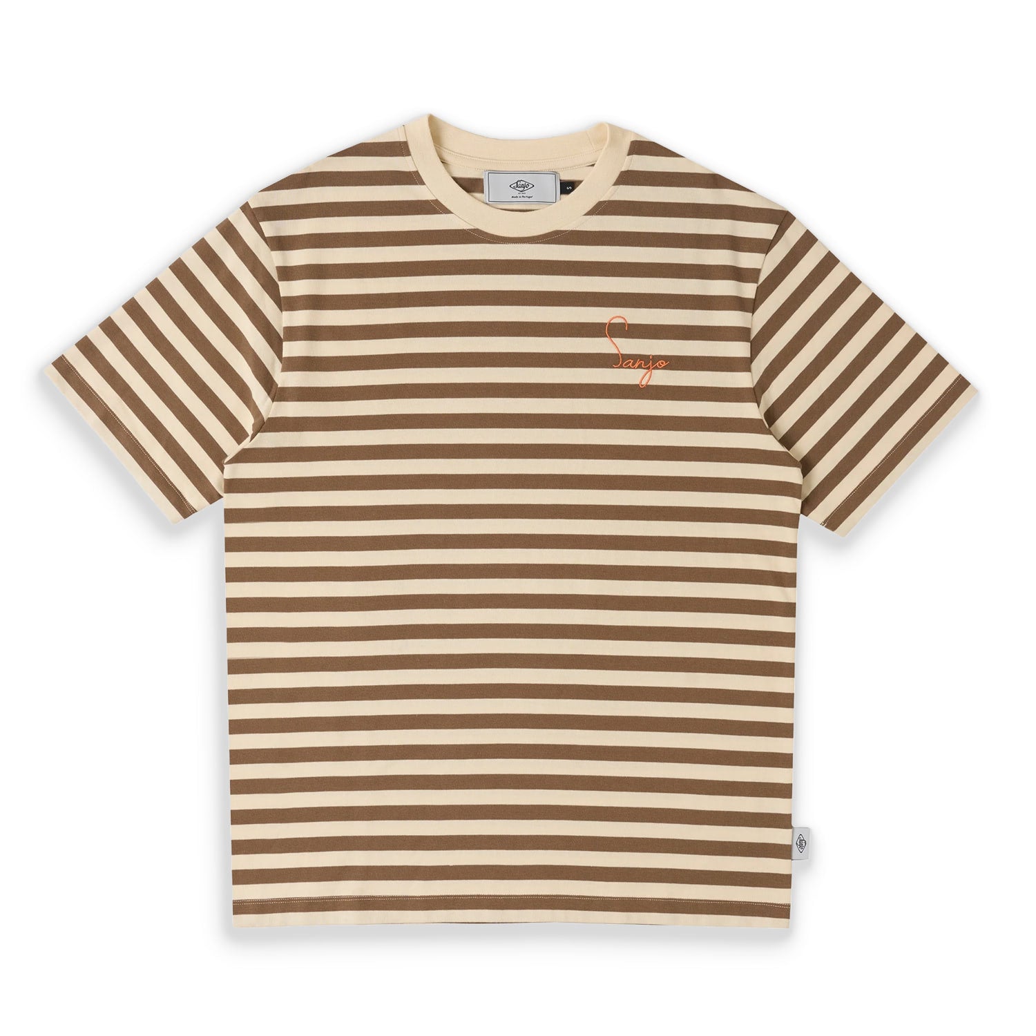 Sanjo Stripes 80 T-Shirt Cappucino Ecru  - SS26_1S8_CAP