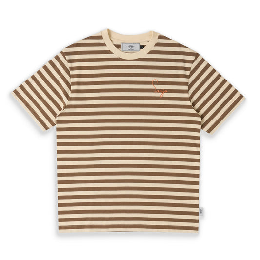 Sanjo Stripes 80 T-Shirt Cappucino Ecru  - SS26_1S8_CAP