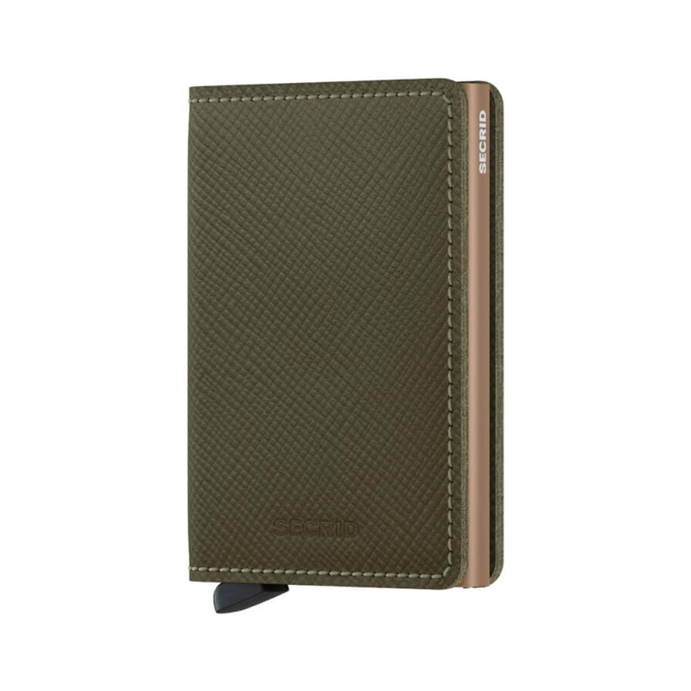 Secrid Slimwallet Saffiano Olive  - SSAOLIVE