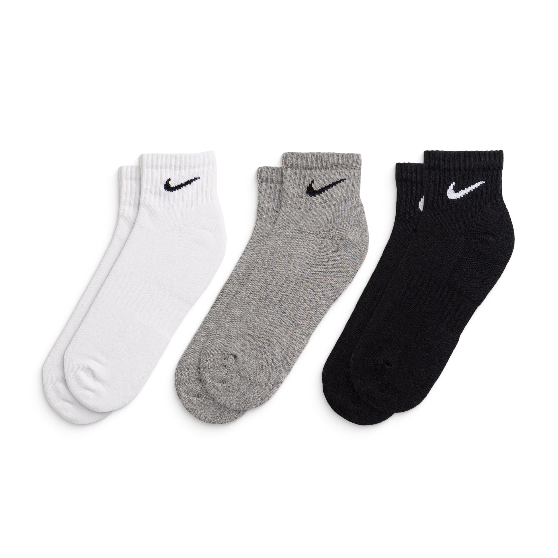 Nike Everyday Cushion Ankle 3Pairs Black/White/Dark Grey  - SX7667-964