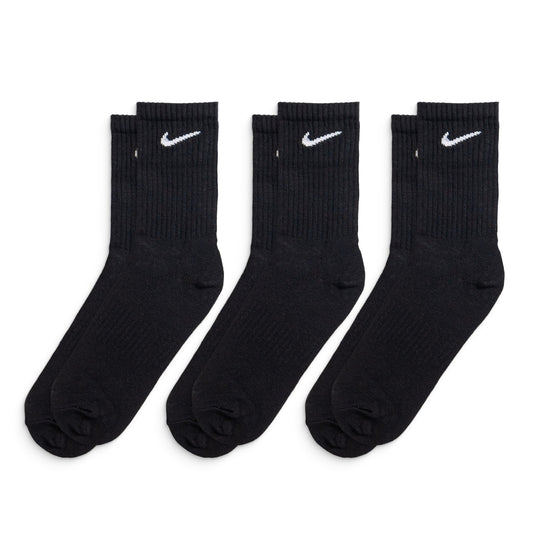 Nike Everyday Lightweight Crew Socks Black/White  - SX7676-010