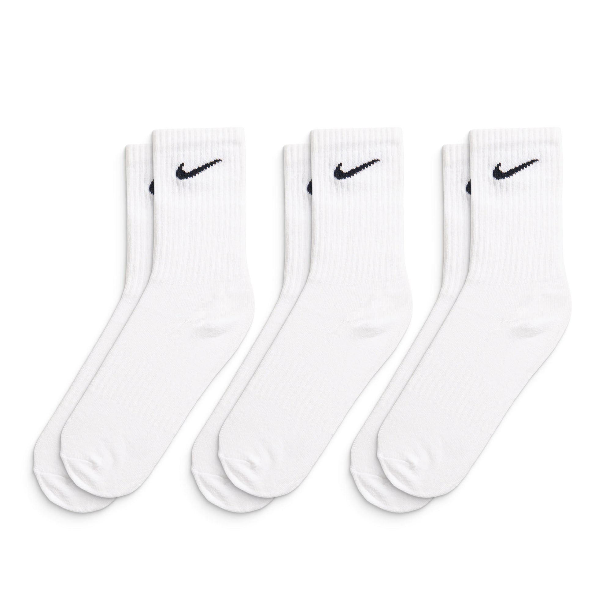 Nike Everyday Lightweight Crew Socks White/Black  - SX7676-100