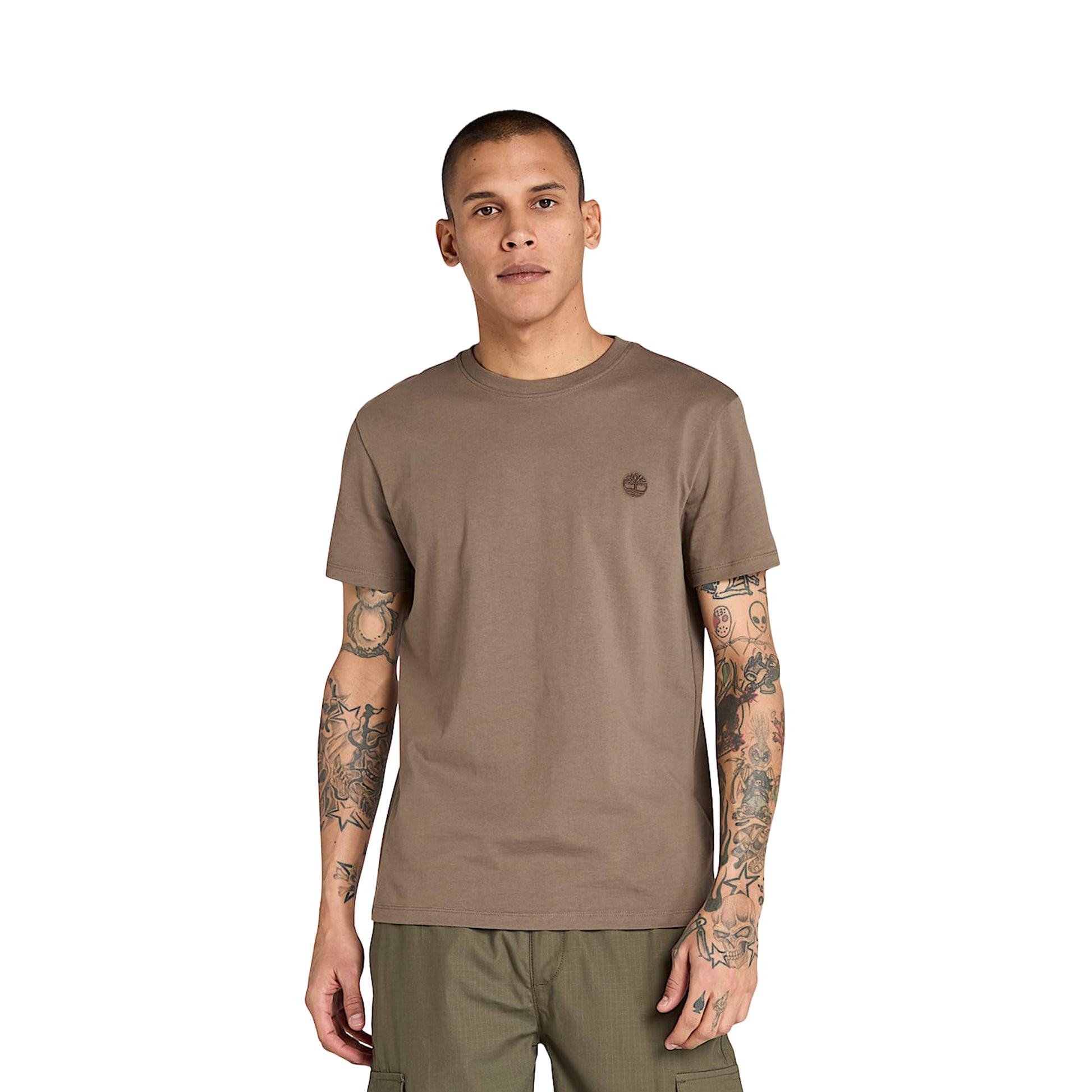 Timberland SS Dun-River Crew Tee Chocolate Chip  - TB0A2BPRBK01