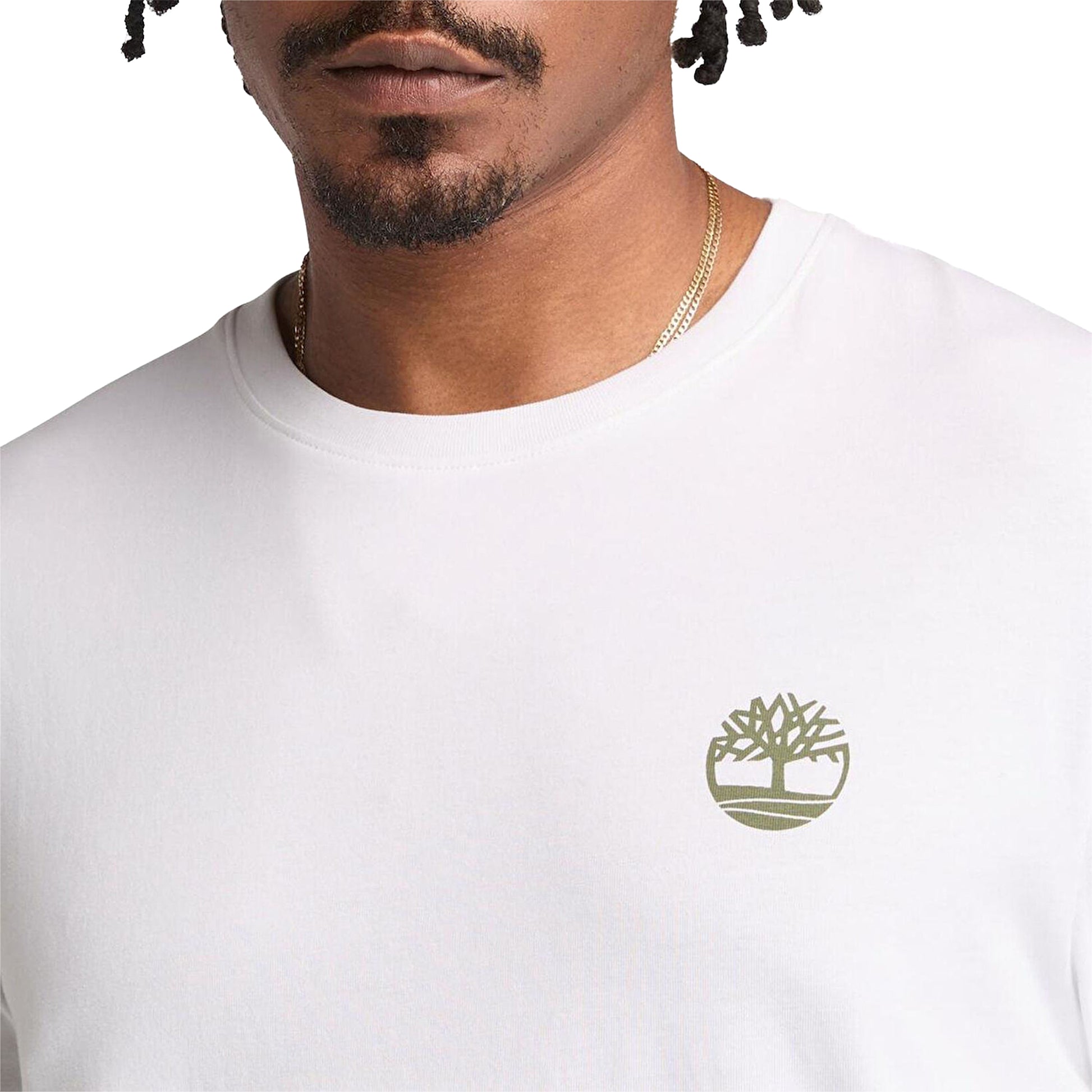 Timberland Kennebec River Back Camo Tree Logo SS Tee White  - TB0A2FKZ1001