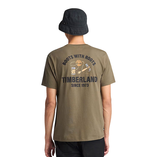 Timberland Work Inspired Back Graphic Tee Leaf Green