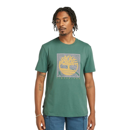 Timberland SS Front Graphic Tee Sea Pine  - TB0A5UDBCL61