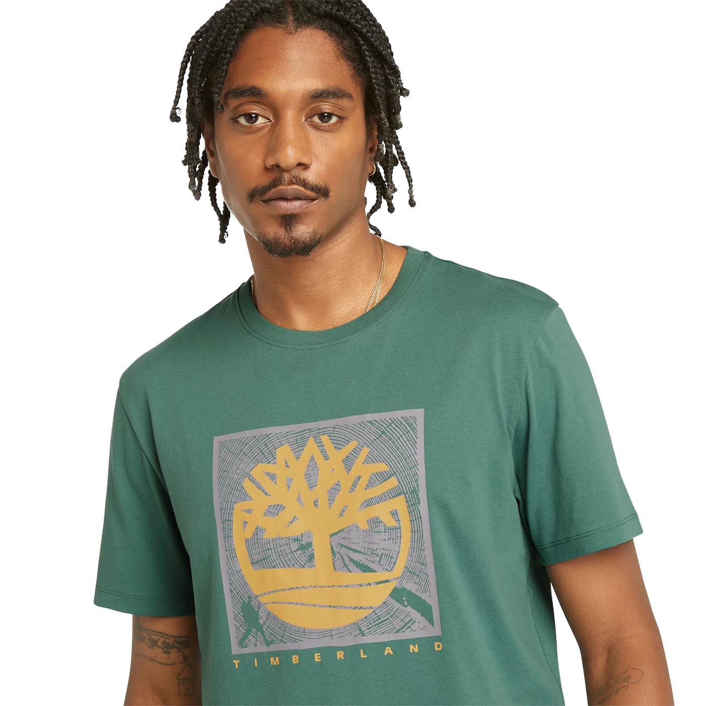 Timberland SS Front Graphic Tee Sea Pine  - TB0A5UDBCL61