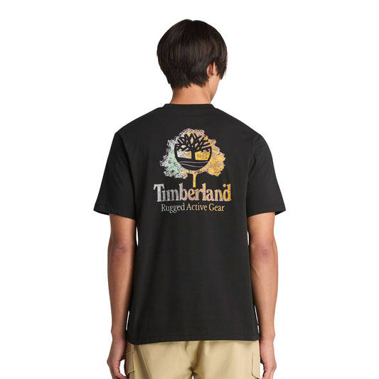 Timberland Rugged Active Gear Back Graphic Tee Black  - TB0A6DMA0011