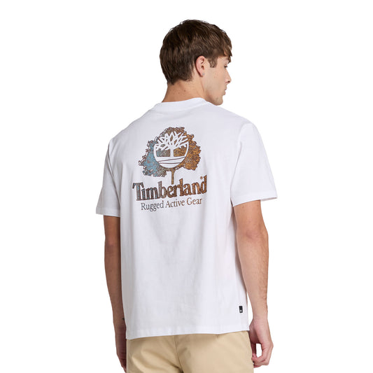 Timberland Rugged Active Gear Back Graphic Tee White  - TB0A6DMA1001