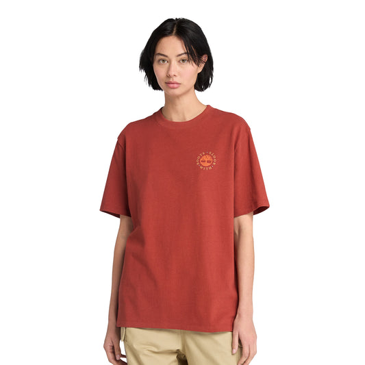 Timberland Washed Boot Lab Back Graphic Tee Burnt Henna  - TB0A6DPDEOD1