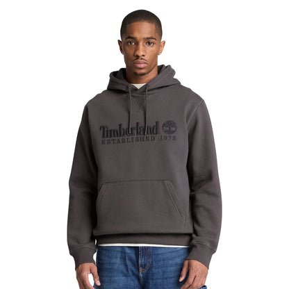 Timberland 1973 Embroidered Logo BB Hoodie Vintage Black  - TBC0YHB6CN11