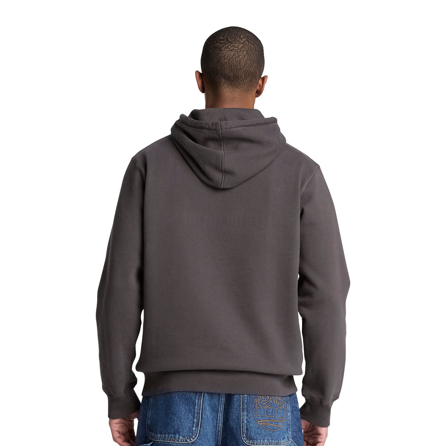 Timberland 1973 Embroidered Logo BB Hoodie Vintage Black  - TBC0YHB6CN11