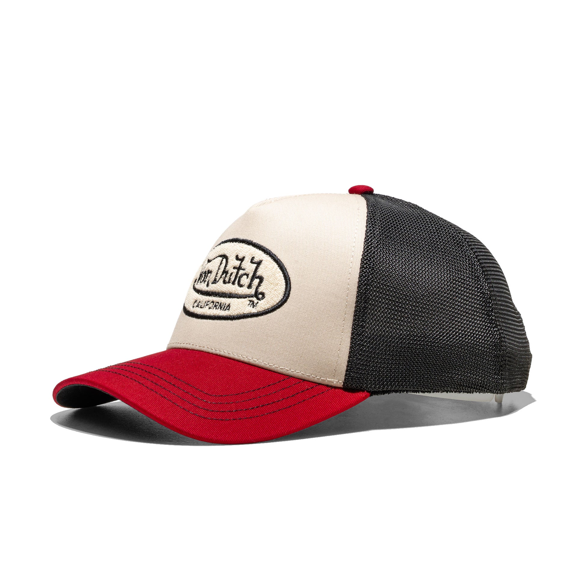 Von Dutch Trucker Cap Beige/Red/Black  - TERRY08