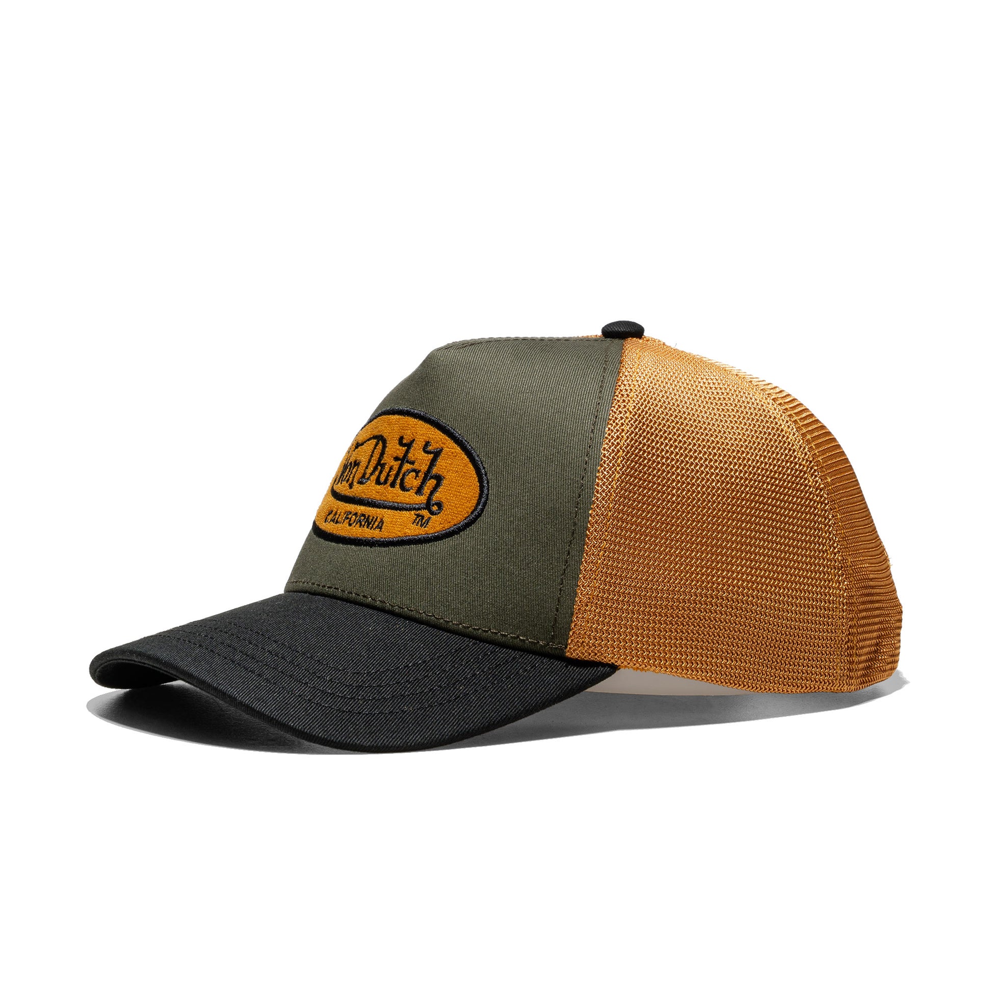 Von Dutch Trucker Cap Green/Mustard/Black  - TERRY09