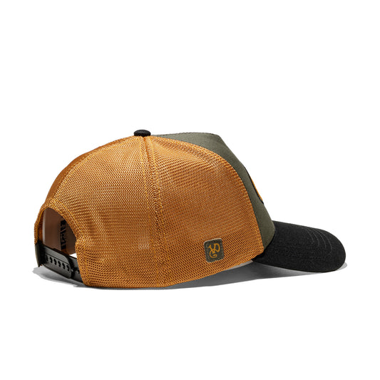 Von Dutch Trucker Cap Green/Mustard/Black  - TERRY09