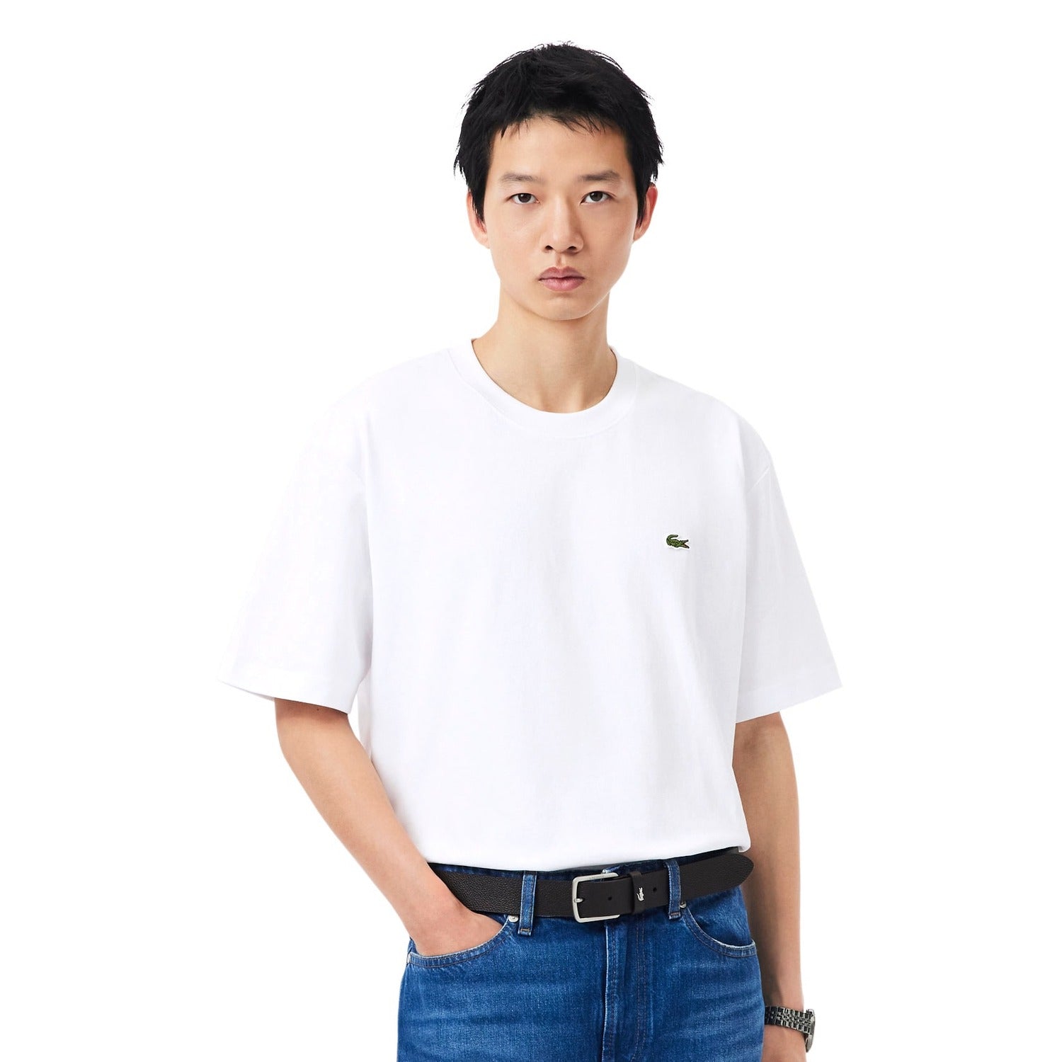 Lacoste Heavy Cotton Jersey T-Shirt White  - TH0876-001