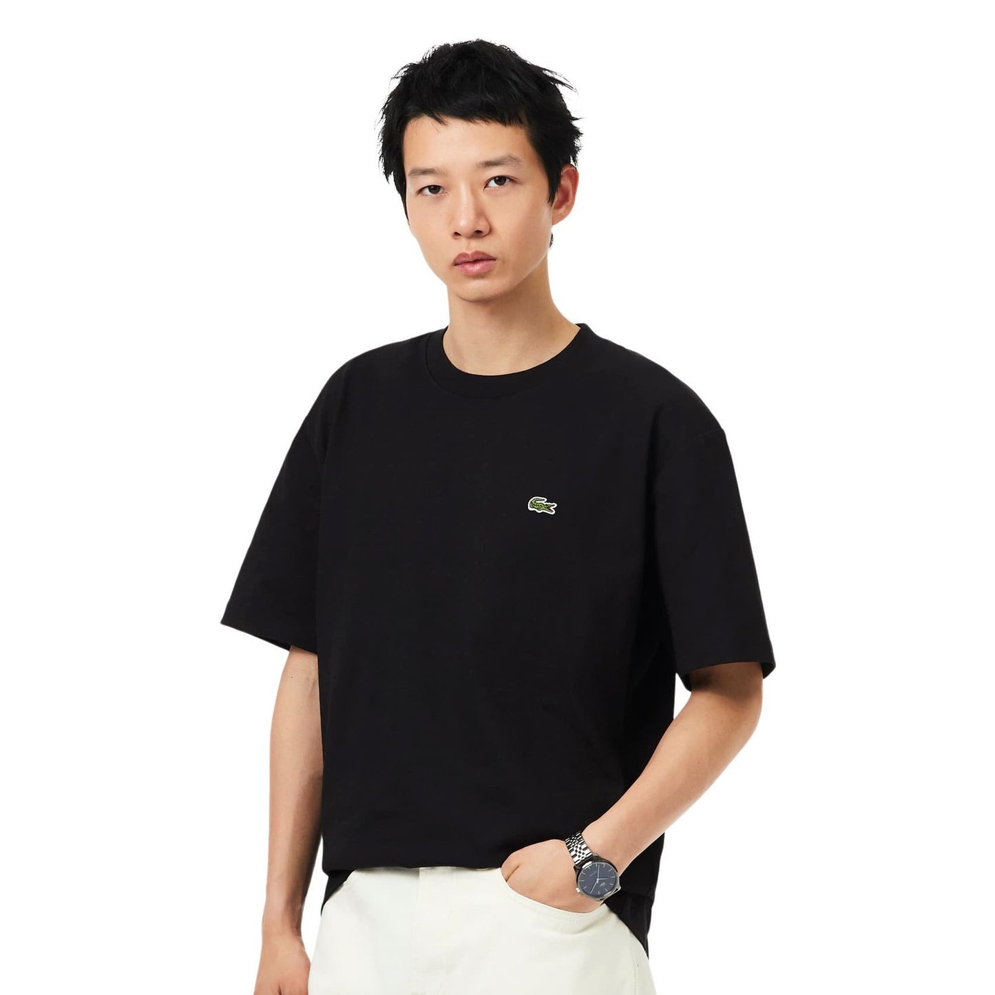 Lacoste Heavy Cotton Jersey T-Shirt Black  - TH0876-031