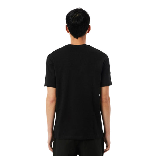 Lacoste Branded Stripe Band T-Shirt Black  - TH0888-031