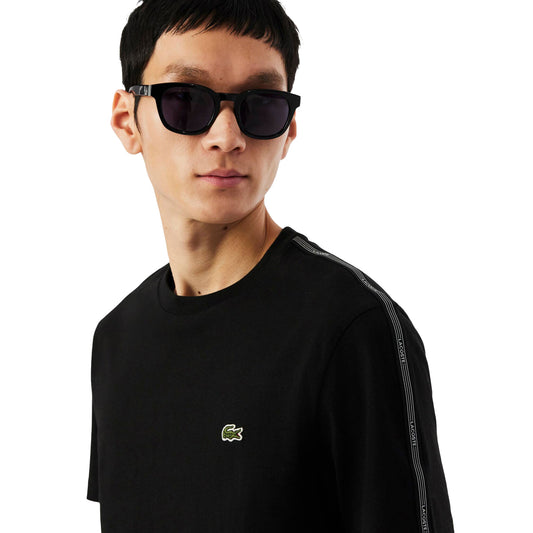 Lacoste Branded Stripe Band T-Shirt Black  - TH0888-031