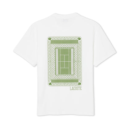 Lacoste Classic Fit Back Print Heavy Cotton T-Shirt White  - TH1750-001