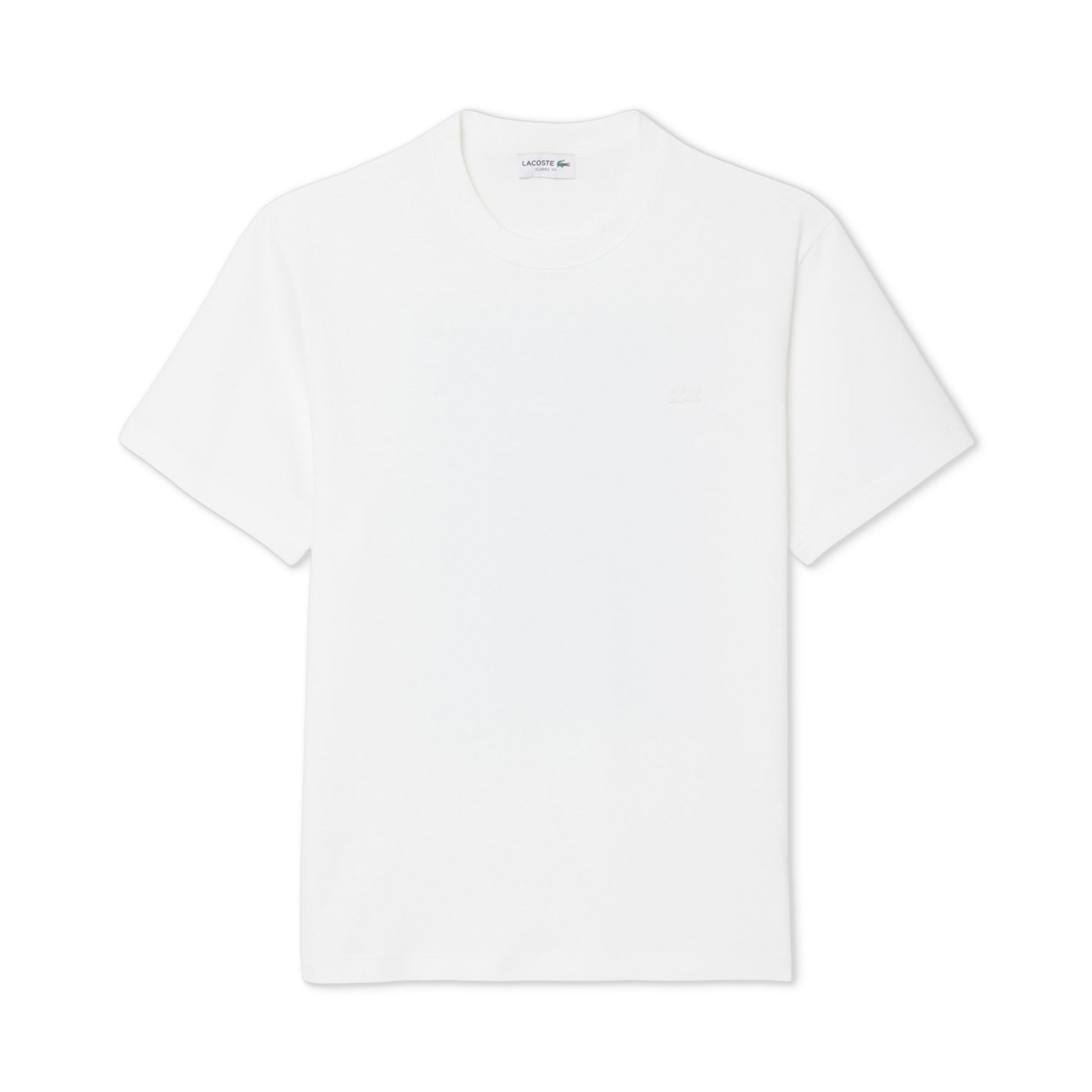 Lacoste Classic Fit Back Print Heavy Cotton T-Shirt White  - TH1750-001