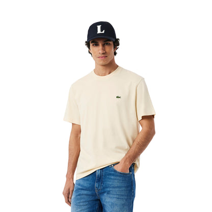 Lacoste Classic Fit Cotton Jersey T-Shirt Bright Natural  - TH7318-056