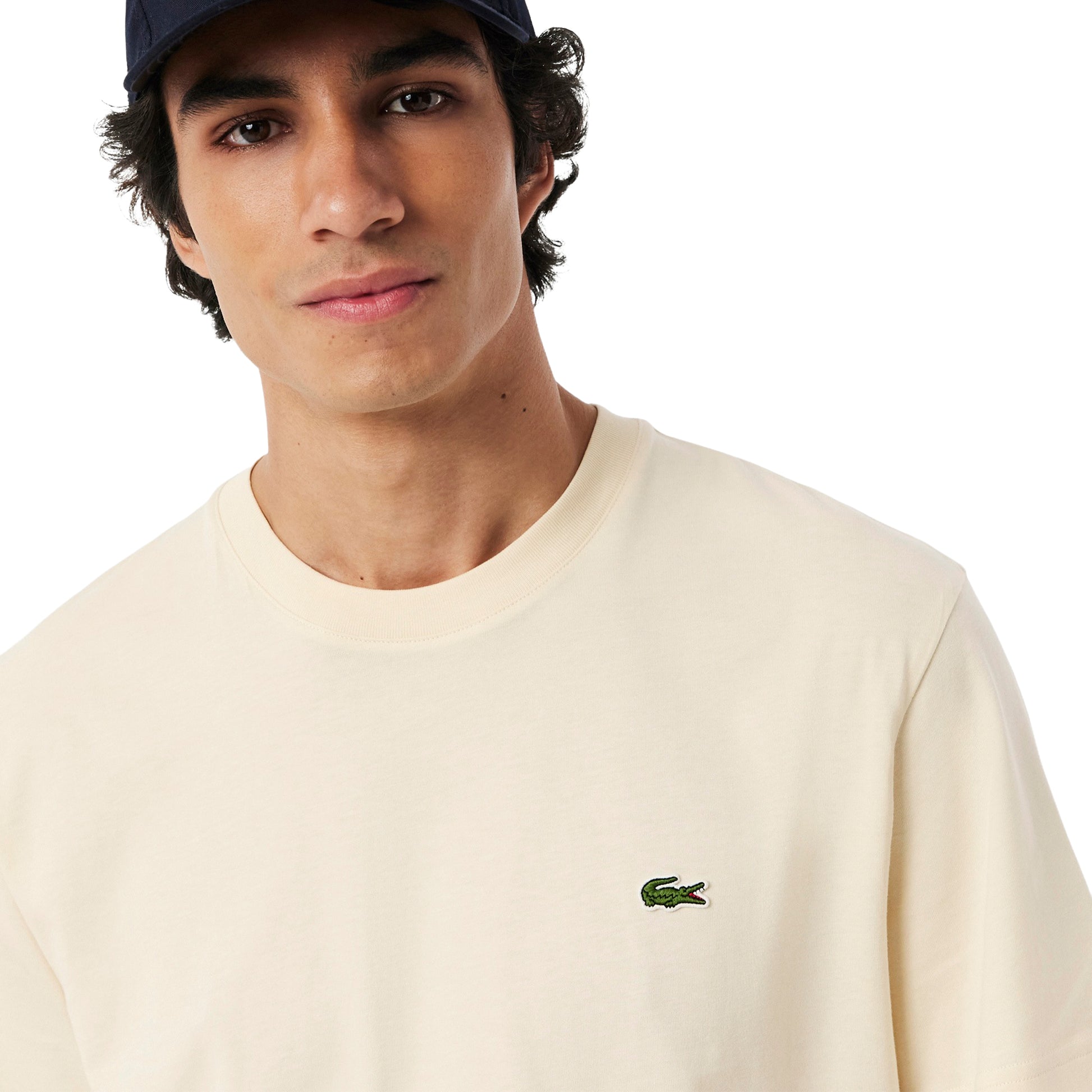 Lacoste Classic Fit Cotton Jersey T-Shirt Bright Natural  - TH7318-056