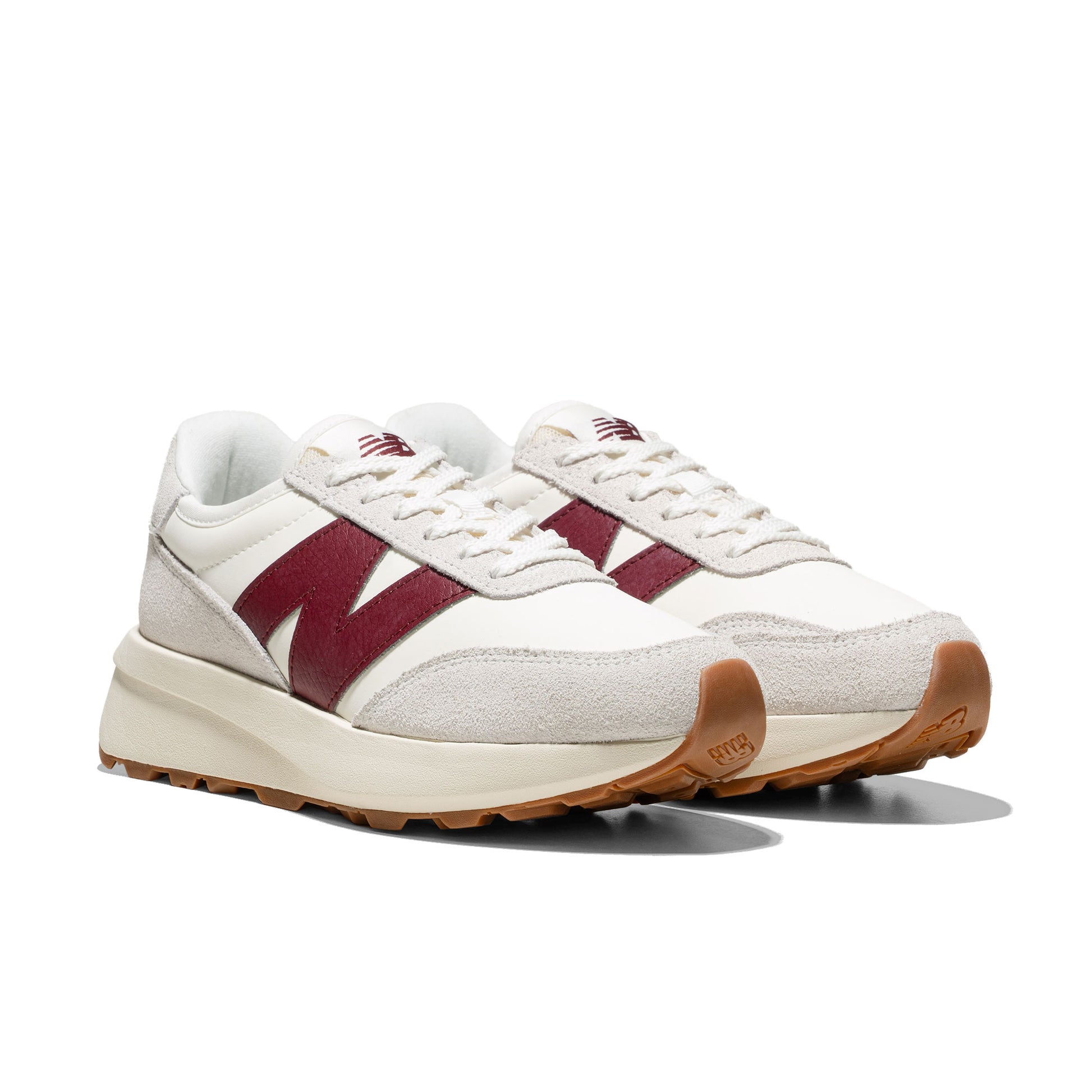 New Balance 370 Sea Salt/Classic Crimson  - U370CB