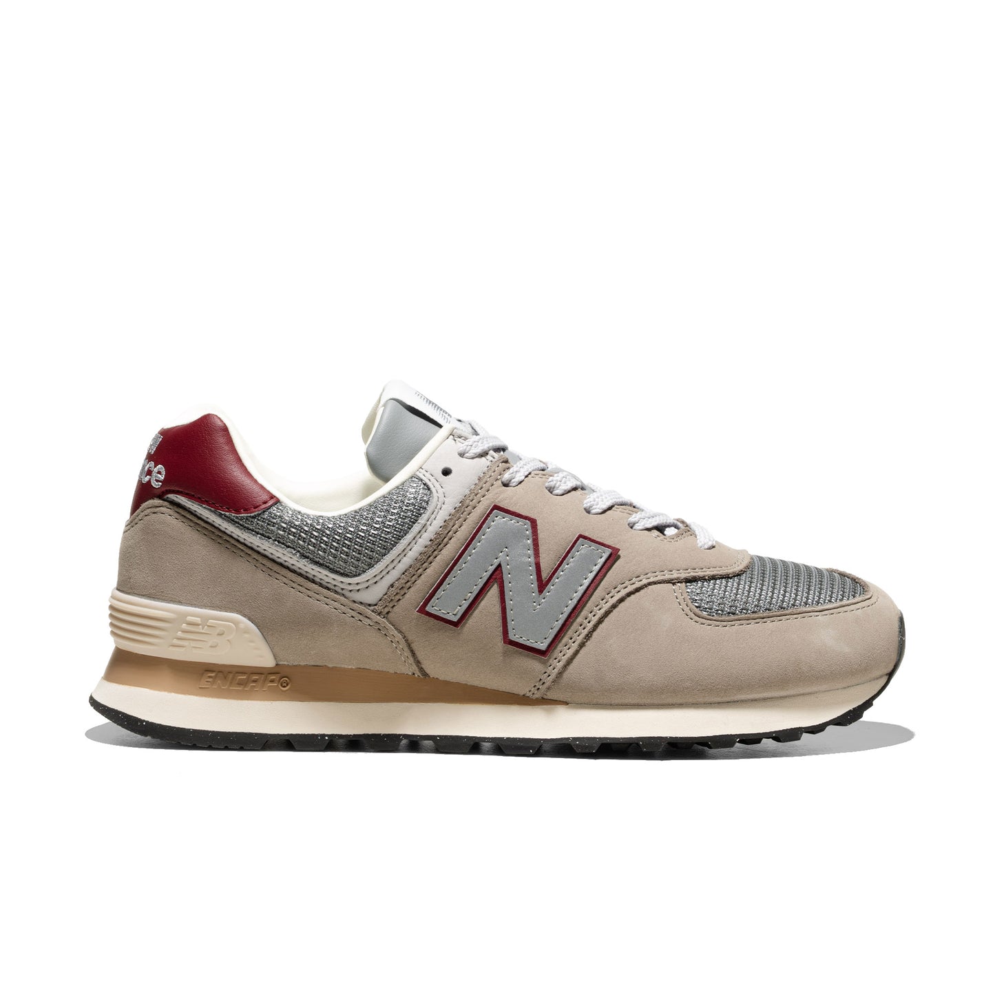 New Balance 574 Arid Stone/Monarch Burgundy  - U574SKB
