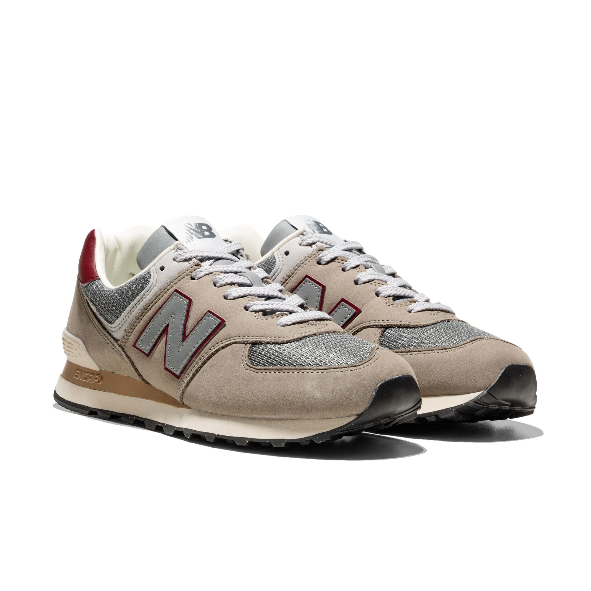 New Balance 574 Arid Stone/Monarch Burgundy  - U574SKB