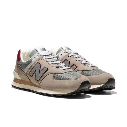 New Balance 574 Arid Stone/Monarch Burgundy  - U574SKB
