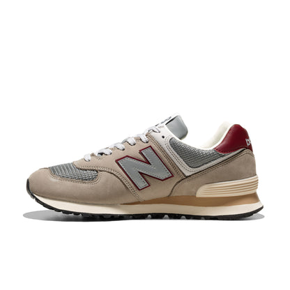 New Balance 574 Arid Stone/Monarch Burgundy  - U574SKB