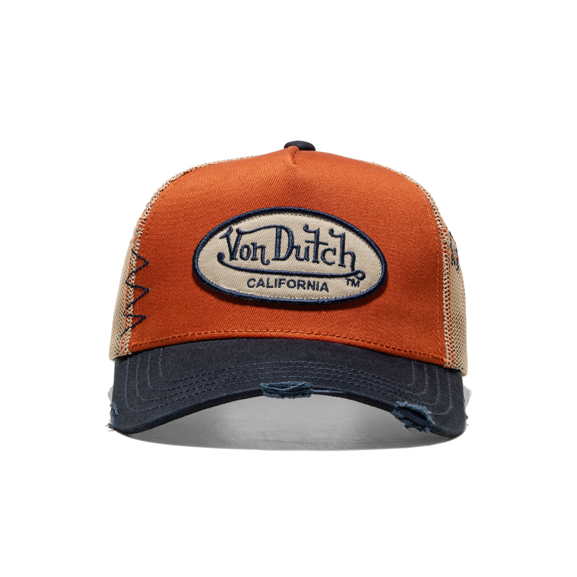 Von Dutch Trucker Cap Rust/Black/Beige  - USED07