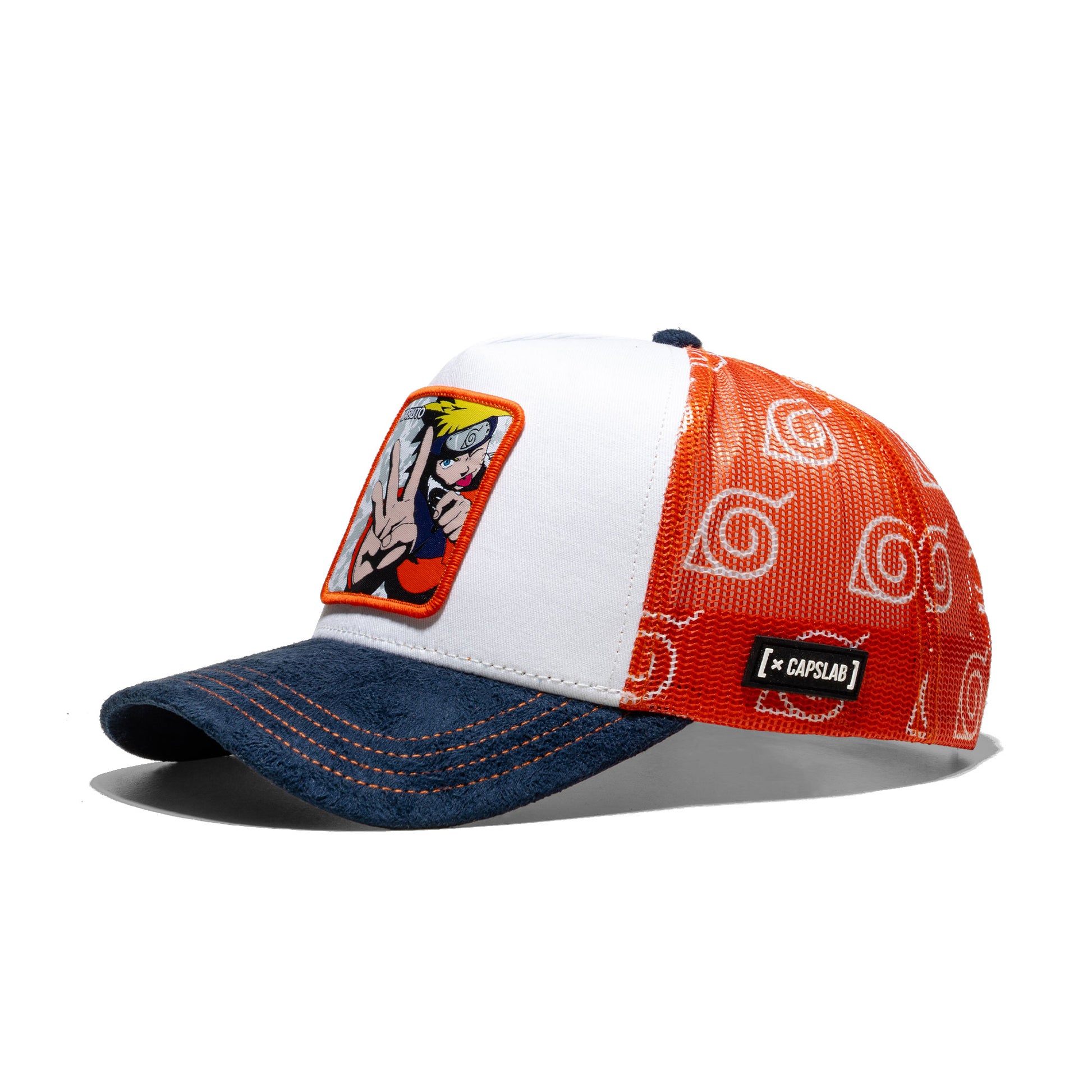 Capslab Naruto Shippuden Uzumaki Trucker Cap White/Orange  - UZU
