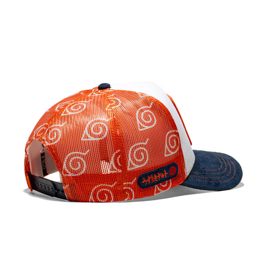 Capslab Naruto Shippuden Uzumaki Trucker Cap White/Orange  - UZU