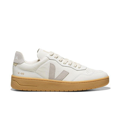Veja V-90 O.T. Leather White/Light Grey/Natural  - VD2003893