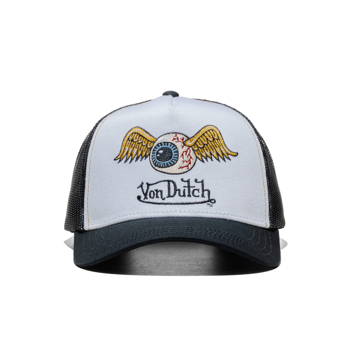 Von Dutch Trucker Cap White/Black  - VD_0_CAS1_ART_WHI