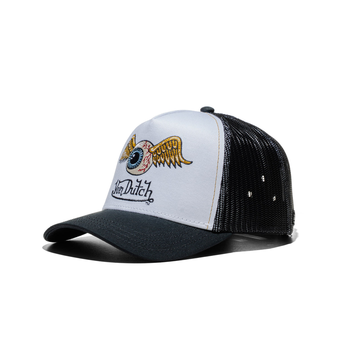Von Dutch Trucker Cap White/Black  - VD_0_CAS1_ART_WHI