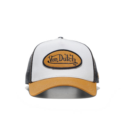 Von Dutch Trucker Cap White/Camel/Black  - VD_0_CAS1_CLA
