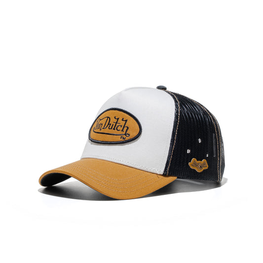 Von Dutch Trucker Cap White/Camel/Black  - VD_0_CAS1_CLA