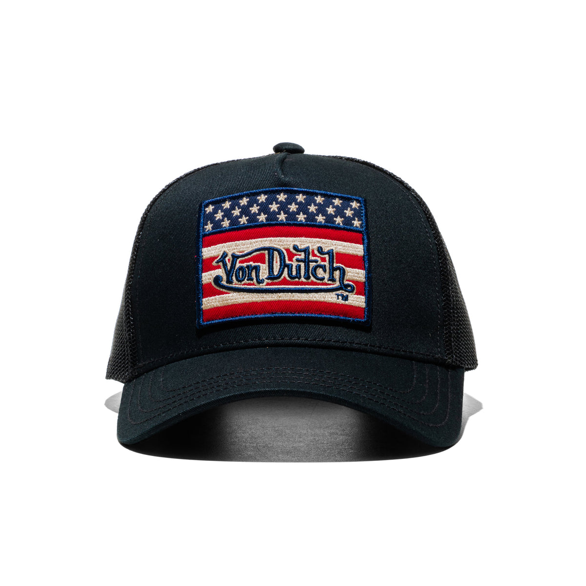 Von Dutch Trucker Cap Black  - VD_0_CAS1_FLAG_NR