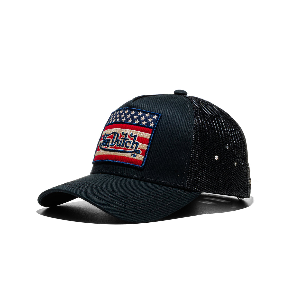 Von Dutch Trucker Cap Black  - VD_0_CAS1_FLAG_NR
