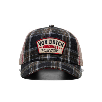 Von Dutch Trucker Cap Black/Brown/Beige  - VD_1_CB_CAR_10