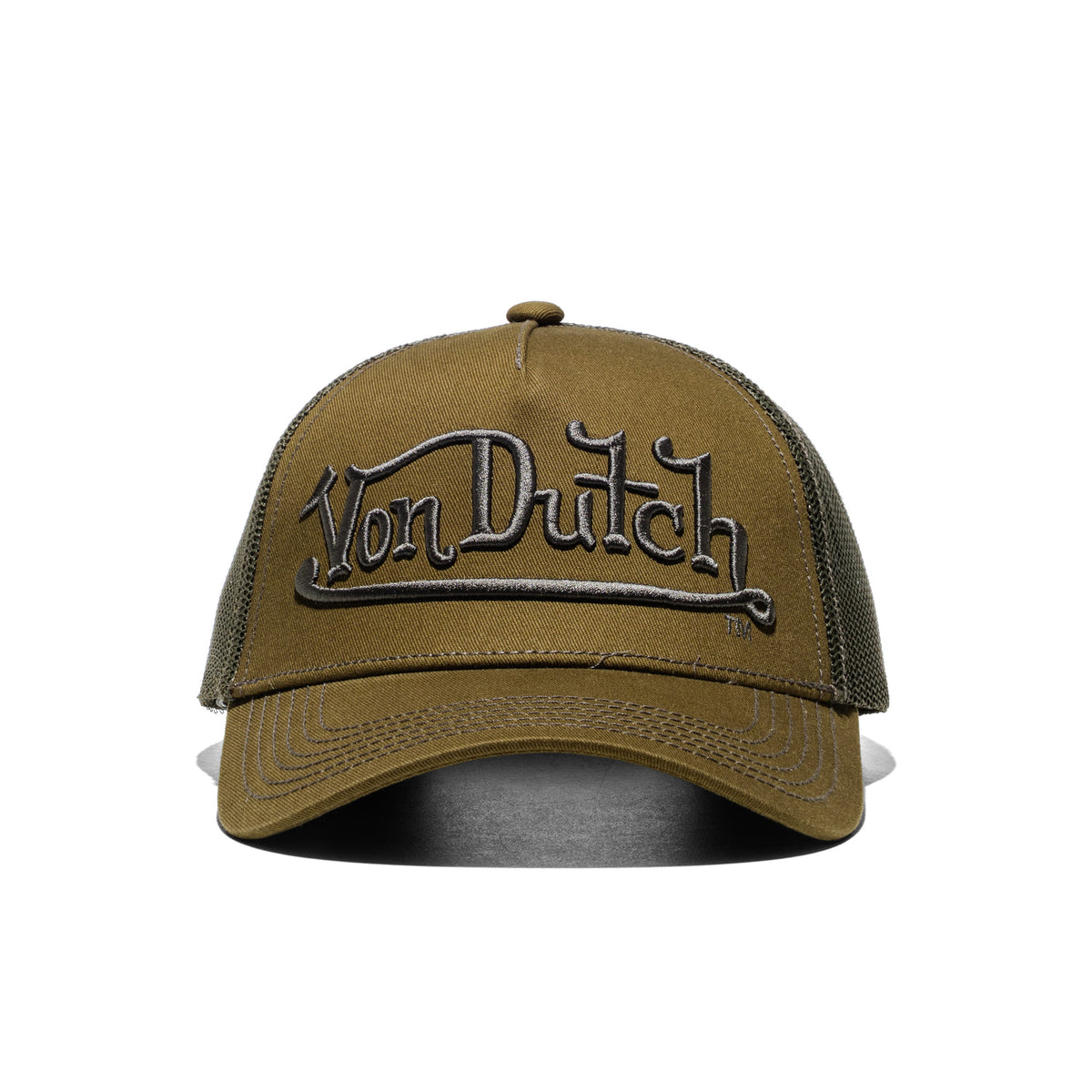 Von Dutch Trucker Cap Army Green  - VD_1_CB_EMB_06