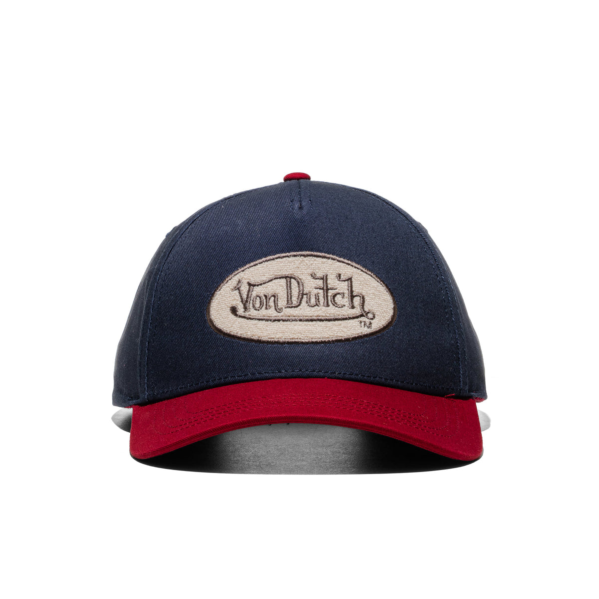 Von Dutch Snapback Cap Navy/Burgundy  - VD_1_CB_TERRY_FV