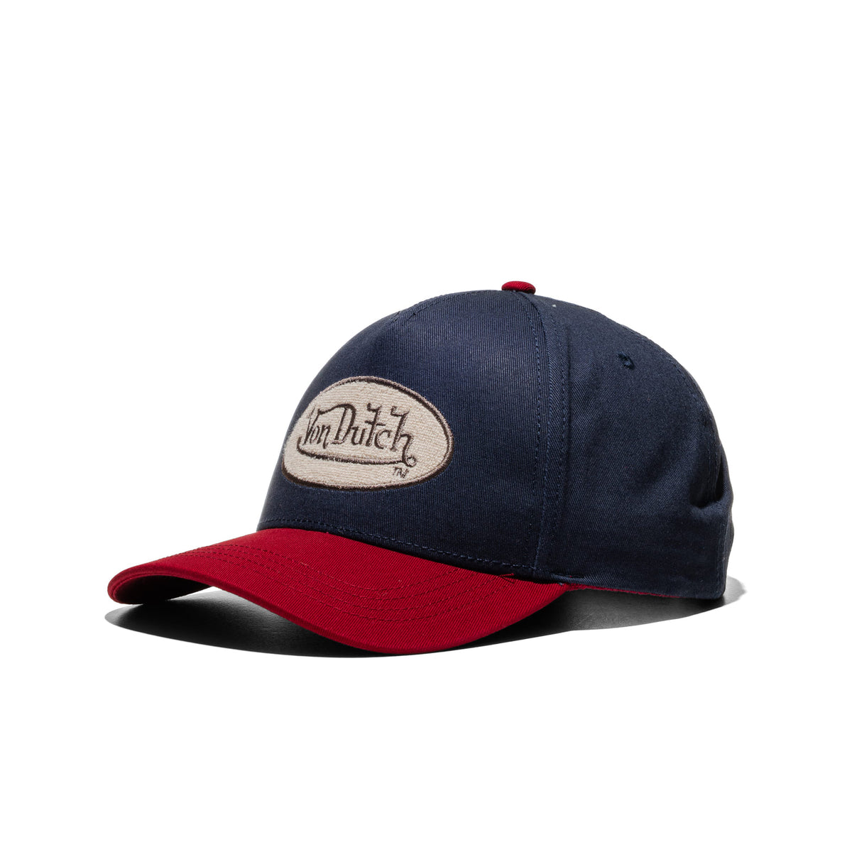 Von Dutch Snapback Cap Navy/Burgundy  - VD_1_CB_TERRY_FV