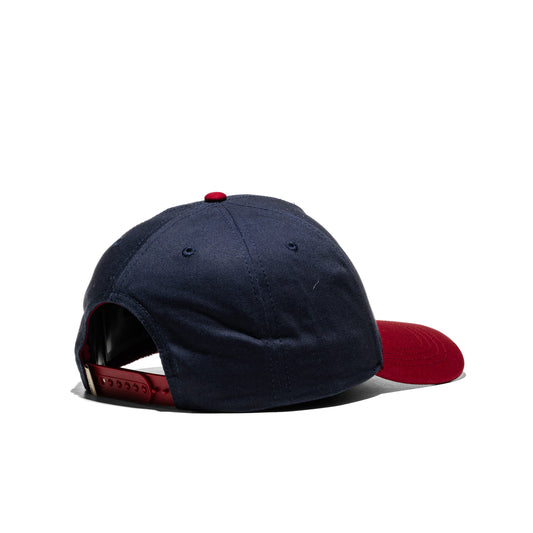 Von Dutch Snapback Cap Navy/Burgundy  - VD_1_CB_TERRY_FV