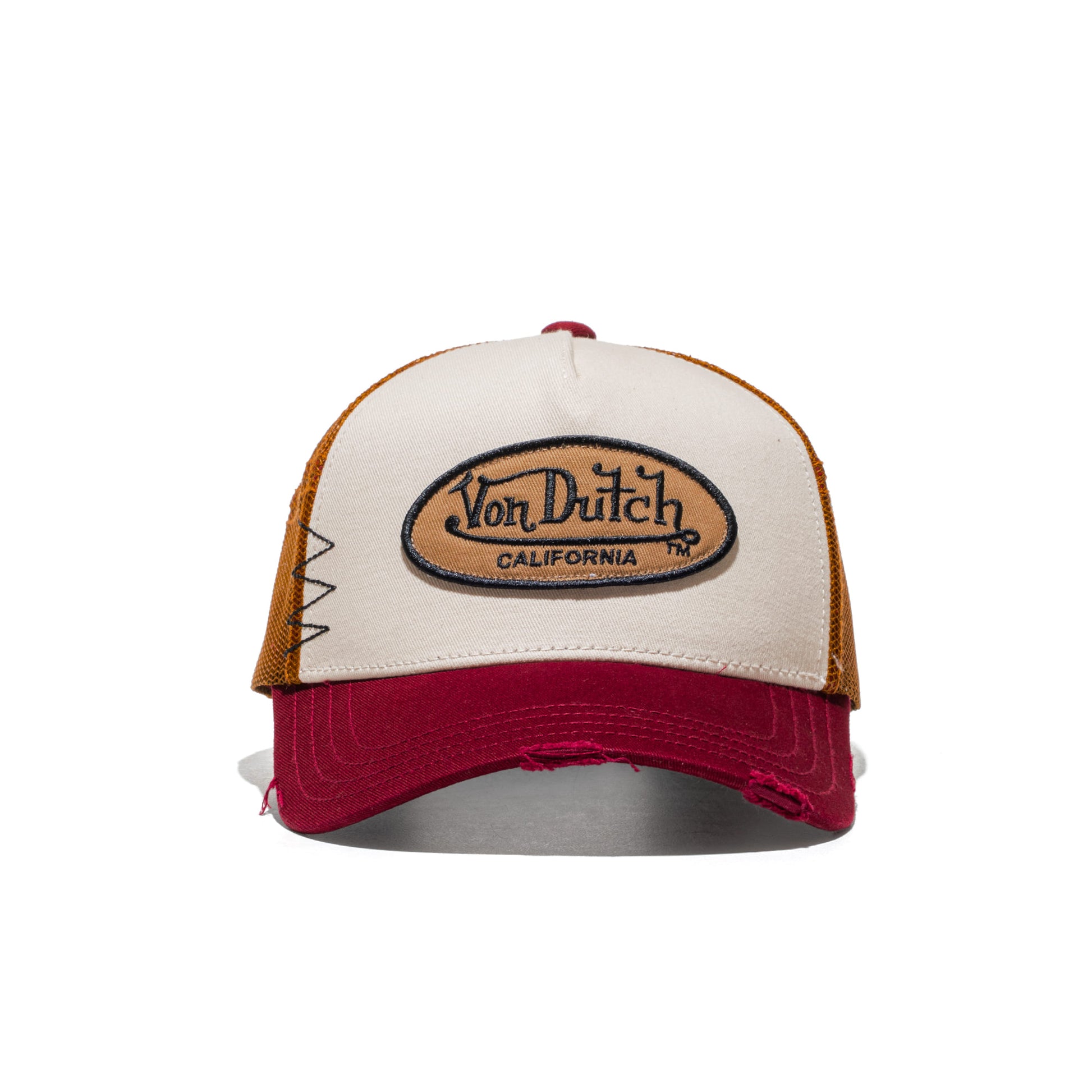 Von Dutch Trucker Cap Beige/Burgundy/Caramel  - VD_1_CT-MUBU